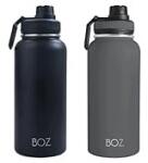  Boz Thermo palackok 1L 2 db rozsdamentes acél szürke fekete vacuum (5904133268991)