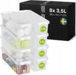 SmartStore Classic 8 db polipropilén átlátszó téglalap alakú 38x14x11cm (3455141RP)