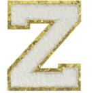  Z betűs felvarrók 6 db 8x6 cm thermo öntapadós Diy ruhákhoz (x001zk5gzv)
