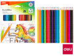 Deli Színes ceruzák DELI háromszögletű, fa nélküli 24 szín ColoRun EC113-24