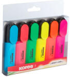 Kores BRIGHT LINER kiemelő szett, 6 szín