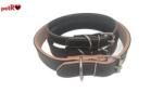petRO Zgarda caini din Piele Naturala Dublata Neagra petRO Premium, 2.5cm, 3.0cm si 4.0cm Latime, Fabricata Artizanal in Romania