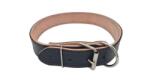 petRO Zgarda caini petRO 4x80cm Piele Dublata cu Inel in Fata Neagra, Control Rapid