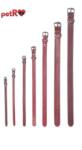 petRO Zgarda caini Piele Naturala Rosie petRO Produsa in Romania, Ajustabila(20-70cm) si Confortabila