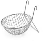 MPBergamo Cuib Metalic Rotund tip Cosulet cu Suport si Carlige pentru Pasari, Ø 10 cm - Reproductie, clocire si cresterea puilor