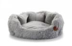 JK ANIMALS Patut Rotund Plusat Caini Medii JK Yetti M Gri 53 cm - Cuib cu Decupaj Frontal