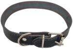 petRO Set Plimbare Caini Talie Medie-Mare petRO - Zgarda Piele Naturala Neagra Nr. 4 (Gat 45-55cm) si Lesa Cordelina Neagra 1.2x120cm