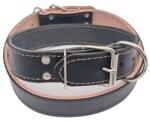 petRO Zgarda caini petRO Piele Dublata cu Inel in Fata, Latime 4cm Neagra - Control Rapid si Siguranta