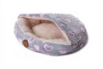 JK ANIMALS Patut pentru Caini si Pisici JK cu Buzunar 50 cm - Culcus Rotund Tip Marsupiu, Captuseala Plush Soft, Antialunecare