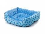 JK ANIMALS Pat catel Puppy M 56X46X17 cm Albastru, Canapea Lux Plus cu Buline, Baza Joasa, Andtiderapanta