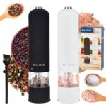 Blow Set 2 Mlynki electrice pentru sare si piper, BLOW, inox, iluminare LED, 225x55mm