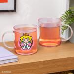 Paladone Cană din sticlă irizată Paladone Super Mario Princess Peach - 370 ml
