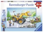  Puzzle pentru copii Ravensburger - Diggers At Work, 2×24 piese (07802) Puzzle