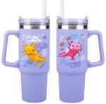 Paladone Pahar termoizolant Paladone Minecraft cu pai - mov, 900 ml