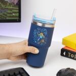 Paladone Cană termoizolantă de călătorie Paladone Minecraft Gamer Cup - albastră, 600 ml