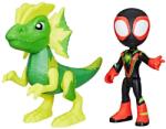Hasbro Set de figurine Hasbro Marvel Spidey and His Amazing Friends Dino-Webs - Miles „Spin Morales și Marvel’s Electrosaurus (G0121) Figurina
