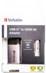  Adaptor Verbatim USB-C® la HDMI 4K 49143 - cablu de 10 cm