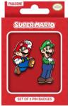 Paladone Insigne Paladone Super Mario - set de 2 insigne emailate