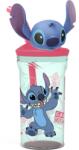 Stor Pahar Stor Stitch pentru copii, cu figurină 3D și pai - 360 ml