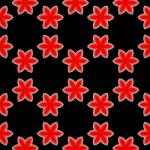Heko Panels Textil anyag, Piros virágok, Poliészter 100%, 210g/pm, Méret: 100cm x 155cm (DX1347)