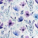 Heko Panels Poliészter varrószövet, virágok - RDX2837, puha bársony, 145 cm x 100 cm, Heko panelek, RDX2837 (RDX2837)