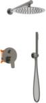INVENA Alonia set de duș ascuns cu duș de ploaie grafit BS-70-024 (BS70024)