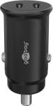 Goobay Autós töltő 2xUSB-C aljzattal 30W fekete 59705 (59705)