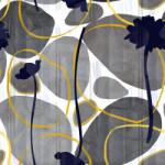 Heko Panels Textil anyag, Virág kövön, Poliészter 100%, 210g/pm, Méret: 100cm x 155cm (DR105)