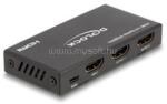 DELOCK HDMI elosztó 1 x HDMI megoszlik 2 x HDMI-vé, 4K 60 Hz kimenettel és downscalerrel (DL18651) (DL18651)