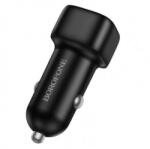BOROFONE BZ34B Cloud szivargyujtós, autós töltő, fekete (38W, 3A, 1 x USB-A, 1 x USB-C)