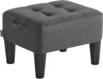 Brius Taburet suport pentru picioare cu spatiu de depozitare, sezut confortabil, 40x32x26 cm, gri si negru (EZ-LOM502G01)