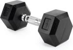 TREXO Hexagon Kézisúlyzó 5 kg Gumírozott Öntöttvas Ergonomikus Krómozott Fogantyúval Férfiaknak és Nőknek Otthoni Edzéshez Fitness