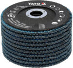 TOYA disc abraziv cu lamele albastre P100, 125 mm, 10 bucăți (YT-833003)