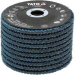 TOYA disc abraziv cu lamele albastre, granulație P60, 125 mm, 10 bucăți (YT-833001)