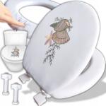 Retoo Kényelmes Puha kagyló mintás WC-ülőke, higiénikus, csendes mechanizmussal (O375)