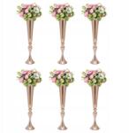 6 X Trombita Alakú Fém Váza 13X56.5CM (436-5865rg)