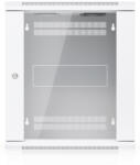 Ubiquiti UACC-RACK-12U-WALL-450-G 19" 12U 635x550x450mm MAX: 50kg üvegajtós fehér fali rack szekrény - ipkameradiszkont