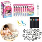  Magic Puffy Diy Kreatív Kulcstartó Készítő Szett gyerekeknek, 8 dobozos kiszerelés (Hawlette)