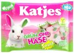 Katjes DE SAUER Grün-Ohr Hase vegán, savanykás habcukorka nyuszik formájában, 210 g (27843)