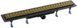 POLYSAN KLAVER GOLD padlóösszefolyó inox ráccsal, superflow, DN50, 710x122x65mm (73721GB) (POLYSAN-73721GB)