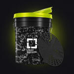 Liquid Elements mosóvödör 20L - Forged Carbon, szennyfogó ráccsal és fedéllel