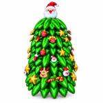 Flippy Set Baloane din Folie Metalizata pentru Asamblare, Flippy, Model Brad de Craciun cu Mos Craciun, 130 x 126 cm, Multicolor (AT1CT-IM1P-HT2L-LT800/3BK)