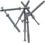 AgroClima Diblu cu surub cui percutie 6 x 60 mm - 200 buc