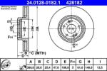 ATE Disc Frana 24.0128-0182.1 Renault Laguna Ii (24.0128-0182.1)