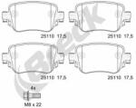 BRECK Set Placute Frana, Frana Disc 251100070410 Audi A1/A1 Allstreet/A1 City Carver/Q3 (251100070410)
