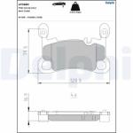 DELPHI Set Placute Frana, Frana Disc Lp3680 Porsche Cayenne Renault Austral (LP3680)