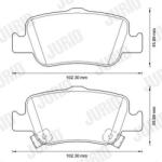 JURID Set Placute Frana, Frana Disc 572601Jc Toyota Auris/Corolla/Corolla Quest (572601JC)