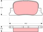 TRW Set Placute Frana, Frana Disc Gdb3278 Byd F3/F3R/G3/G3R Geely Vision Gleagle Gc7 (GDB3278)