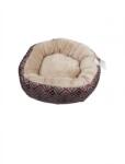  Pawise Pawise Pet Bed Pat Rotund pentru Caini si Pisici Maro, 50.8 x 50.8 x 16.5 cm