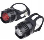 2K LED-es kerékpár lámpa készlet, fehér és piros, akkumulátorral működik, nedvességálló (investigate_5903999206048)